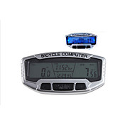 Sunding Night Vision plastique 28 Fonctions Ordinateur vélo Etanche SD-558A (Argent)