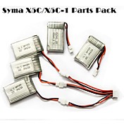 Syma X5C/X5C-1 Explorers Parts X5C-11 3.7V 500mAh Update 3.7V 680mAh Lipo Battery 3 in 1 Cable line x 5pcs