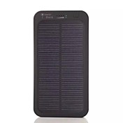 5000mAh Portable USB Solar Charger External Battery for iPhone, iPad, Cellphones(Black)