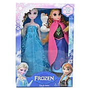 elsa éclat de princesse et anna vocale OLAF bonhomme de poupée (2pcs 14 