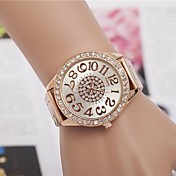 Women's Fashion Rhinestones Figure Steel Belt Quartz Wrist Watch(Assorted Colors)