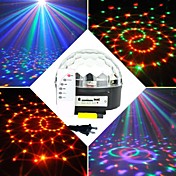 [CyberMondaySale]6X3W RGB LED MP3 DJ Club Pub Disco Party Crystal Magic Ball Stage Laser Light(AC100-240V)