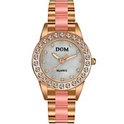 Montre bracelet en alliage de quartz de style à la mode des femmes (couleurs assorties)