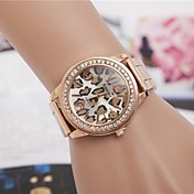 Women's  Fashion Leopard Rhinestones Steel Belt Quartz Wrist Watch(Assorted Colors)