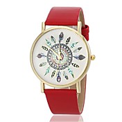 Women's Peacock Pattern PU Band Quartz Wrist Watch (Assorted Colors)