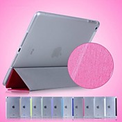 Simple Triple Fold Silk Print PU Leather Plus PC Stand Case for iPad Air
