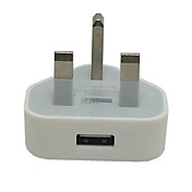 5V 1A UK Plug USB Power Adapter Plug Main Wall Charger for iPhone 3G 4 4S 5 5S(Assorted Color)