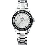 Montre cadran en acier bande quartz poignet occasionnel résistant à l'eau des hommes (couleurs assorties)