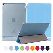 Natusun™ Slim Smart Three Fold The Soft PU Leather Cover Hard Translucent Plastic Shell for iPad Air 2(Assorted Colors)