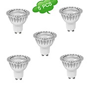 DUXLITE® 5PCS GU10 9W(=Halogen 75W) CRI>80 1xCOB 810LM 3000K Warm White LED Spot Bulb (AC 85-265V)