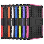 Two-in-One Tire Grain Design PC and Silicone Case with Stand for Sony Xperia Z3 (Assorted Colors)