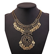 Z&X®  Vintage Luxurious Antique Golden Coins Statement Necklace