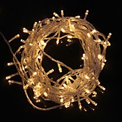 10M 9.6W Christmas Flash 100-LED Warm White Light Strip Light Lamp (EU Plug , AC 220V)