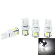 4 pièces t10 (149 168 W5W) 2.5w 5x5054smd 160-180lm 6000-6500k lumière blanche pour la voiture lndicateur (dc12-16v)