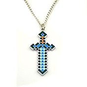 épée minecraft collier pendentif diamant