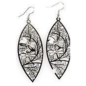 European and American Fashion Oval Dragonfly Copper Earrings Random Color