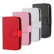 couleur solide cuir PU couverture complète du corps avec fente pour carte pour Samsung Galaxy Gio S5660 (couleurs assorties)