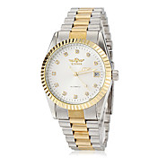 Montre classique bande d'acier en or auto vent automatique de poignet des hommes (couleurs assorties)