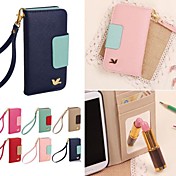 DF Colorful Little Bird PU Leather Full Body Case with Strap for iPhone 5/5S(Assorted Colors)