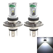 Zweihnder  H4 30W 2800lm 6000-6500K 6x3535 SMD LED White Light Bulb for Car Foglight (12-24V,2 Pieces)