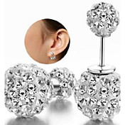 Shambhala Rhinestone Double Ball Earrings