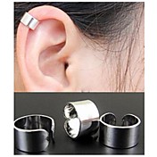 European Round Shape Alloy Ear Cuffs(Gold,Silver,Black) (1Pc)