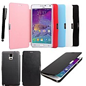 karzea® bascule couvercle du boîtier magnétique mince affaire en cuir PU avec stylet pour Samsung Galaxy note4 n9100 (couleurs assorties)