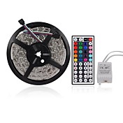 Waterproof 5M 300X3528 SMD RGB LED Strip Light with 44Key Remote Controller (DC12V)