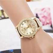 Women's Fashion Rhinestones Numer Steel Belt Quartz Wrist Watch(Assorted Colors)