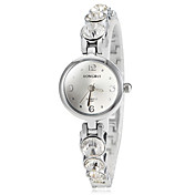 Women's Round Diamante Dial Alloy Band Quartz Wrist Watch(Assorted Colors)