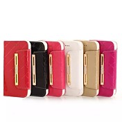 5.5 Inch Diamond Pattern Genuine Leather Wallet Leather Case for iPhone 6 Plus (Assorted Colors)