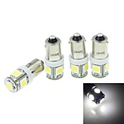4pcs BA9S (T4W w6w) 2.5w 5x5054smd 160-180lm 6000-6500k lumière blanche pour la voiture lndicateur (dc12-16v)