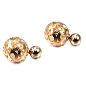 Fashion Rotundity Crystal Multicolor Alloy Stud Earrings (1 Pair)(Silver,Golden)