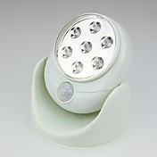 360 Degree Rotation Wireless Design White 7 LED Sensor Night Light (2xAA)