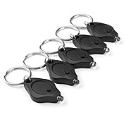 Focused LED Flashlight Keychain Black (5-Keychain)