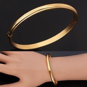 U7® Excellent Craft Mirror Polish 18K Gold Plated Cuff Bracelets