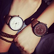 Couple's  Circular Quartz Fashion Belt Watch(Assorted Colors)