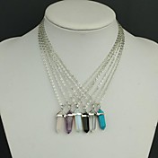 Fashion Glass Diamond Multicolor Alloy Pendant Necklace(1Pc)(More Color)