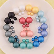 Boucles d'oreilles en perle nouvelle mode boucle d'oreille de vente chaud double face boucles d'oreille de perles briller grande boucle d'oreille de