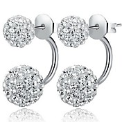 925 Sterling Silver Earrings Micro Diamond Stud Earrings Shambhala Diamond Princess