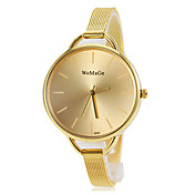 Women's Round Gold Dial Alloy Band Quartz Fashion Watch