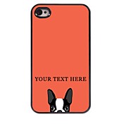 personnalisé cas de téléphone - chien cas design en métal pour iPhone 4 / 4S