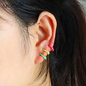 Women's Medical Stainless Steel Candy Color Ring Earrings Body Jewelry(1PCS Random Colors)