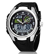 rond noir bande cadran de la montre de silicone japon mode mouvement montre de sport de plongée montre des hommes (couleurs assorties)