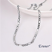 Eruner®Unisex 4MM Silver Chain Necklace NO.105