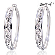 Lureme®5cm Claw Crystals Hoop Earrings