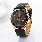 Women Roman Literally Binoculus Pu Leather  Brand Luxury Lady Bracket Dress Wristwatch (Assorted Colors)C&D-261