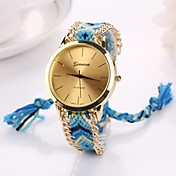 Women Big Circle Dial  National Hand Knitting Brand Luxury Lady Watch C&D-282