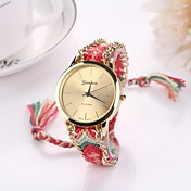 Women Big Circle Dial  National Hand Knitting Brand Luxury Lady Watch C&D-279