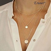 Eruner® Fashion (Sequins) Three Chain Alloy Pendant Necklace